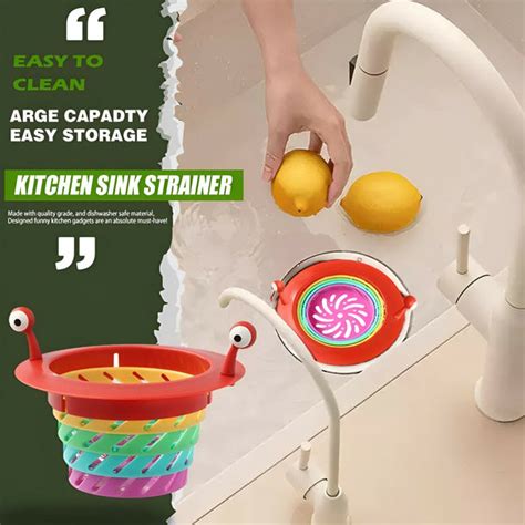 Foldable Rainbow Monster Sink Strainer – Fun & Adorable Kitchen Food D