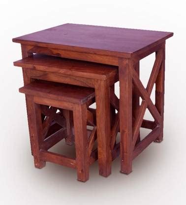 Medieval Arts Solid Wood Nesting Table Price in India - Buy Medieval ...