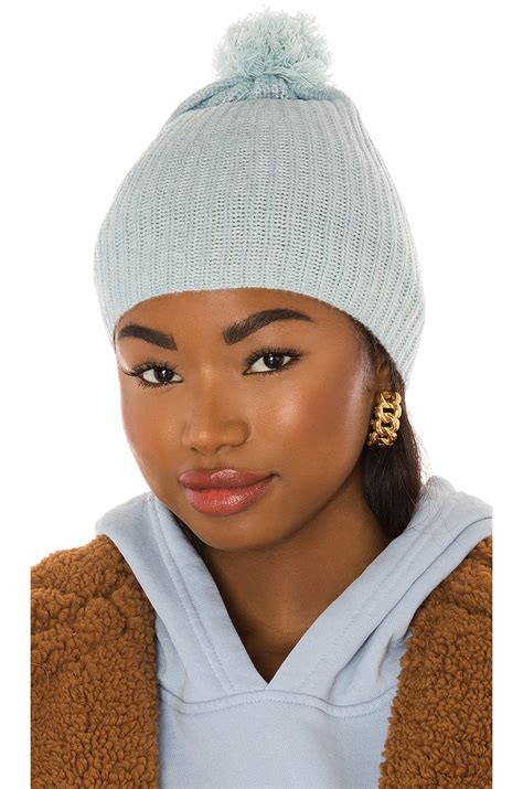 27 miles malibu Rider Fur Beanie in Blue Steel | REVOLVE