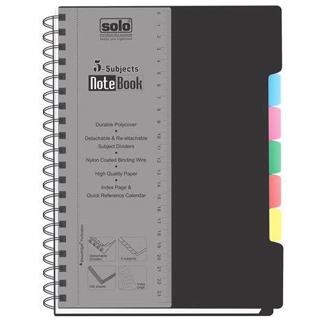 SOLO 5 Subject Notebook – Dot Grid Ruling | B5 | 300 Pages, 70 GSM | Re ...