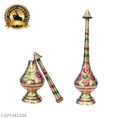 CHEF TURTLES Pure Brass Color Gulab Pash Gangajal Spray Bottle for ...