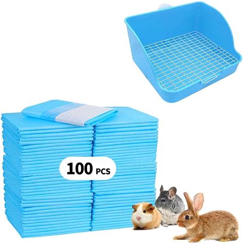 Buy Amakunft 100 Pcs Rabbit Pee Pads and Rabbit Bedding Box, 18 x 13 ...