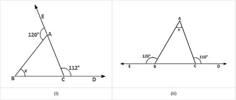 Compute the value of x in each of the following figures: