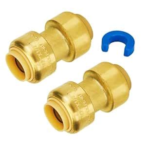 SUNGATOR 1/2-Inch Pushfit Straight Coupling, Push-to-Connect Plumbing ...