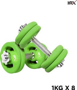 HRX Neoprene Coated (1 kg x 8) Adjustable Dumbbell - Buy HRX Neoprene ...