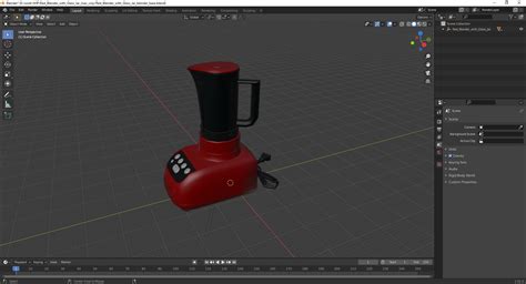 3D Red Blender with Glass Jar | 3D Molier International