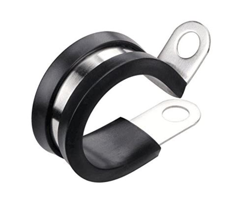 LOKMAN 20 Pack 1 Inch Stainless Steel Cable Clamp, Rubber Cushioned ...