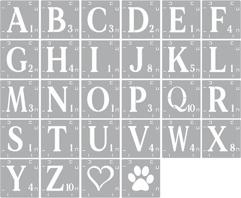 Buy 6” Letter Stencils for Painting on Wood,Interlocking Stencils ...