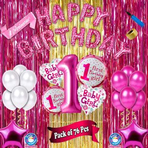 Shopperskart presents Baby Girl First/1st Happy Birthday room/Wall ...