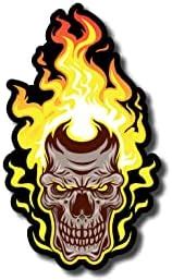 SIGNOOGLE 2PCs Burning Fire Skull 3D autographic Printed Laminated ...