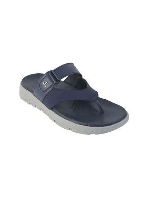 Buy Mochi Men Blue Slip On Sandals (EURO 39) Online
