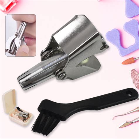 Nose Hair Clipper, Stainless Steel Hair Remover (1 Pc / With Brush & P