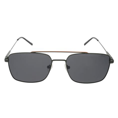 Opium OP-10250-C02 Polarized Square Sunglasses | Black & Grey – edge ...