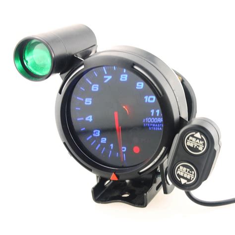 Buy 12V Tachometer Gauge Kit, Akozon 3.6Inch 11000 RPM Electronical RPM ...