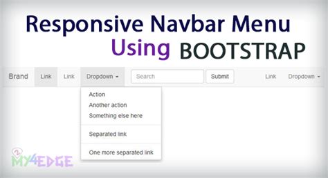 Responsive navbar menu using bootstrap | 2my4edge