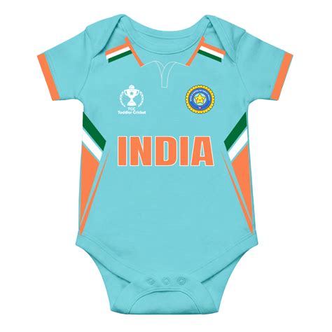 India Inspired Baby Cricket Polo Romper – Teal Edition – Anveshana Clothing