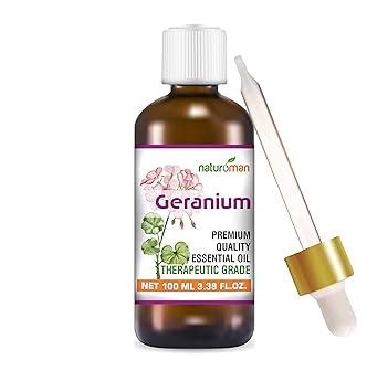 Naturoman Geranium Pure and Natural Essential Oil | Therapeutic Grade ...