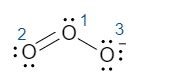 The formal charge on central oxygen atom in ozone is