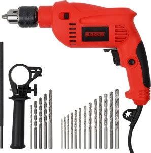 CHESTON 13HSS & 5 Wall Bits in Red Tool Box Case + 13mm Impact Machine ...