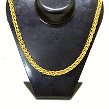SHANKHRAJ MALL® Yellow Gold Plated Brass Chain for Men and Women-1009 ...