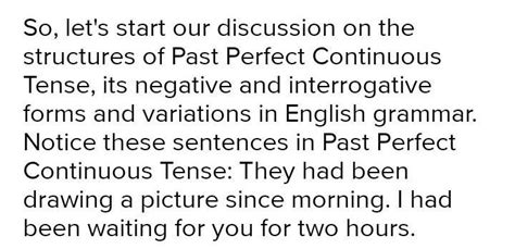 past perfect continuous rule interrogative - Brainly.in