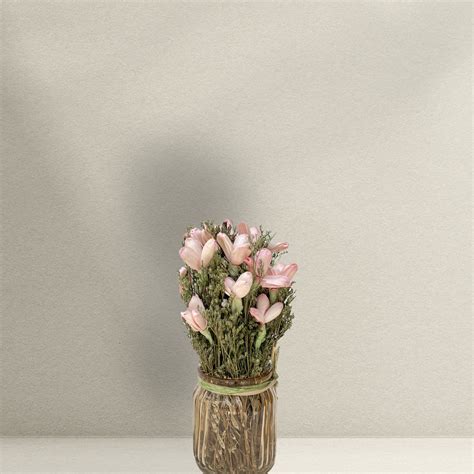 Mix Dry Flower in Coloured Glass (Blush) – House of Kaji