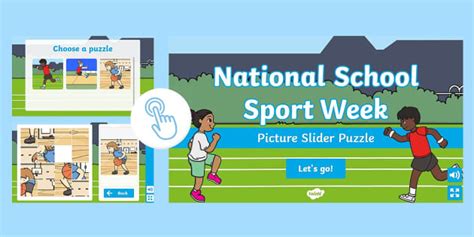 National School Sport Week Picture Slider Puzzle | Twinkl