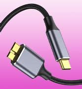 rts Usb C Type C External Hard Drive Disk Hdd Cable Wire,Nylon Braided ...