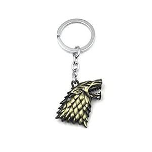 Gold House Stark Direwolf Shape Keyring & Keychain : Amazon.in: Fashion