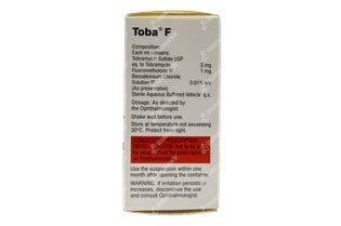 Toba F 0301 Eye Drops 5 Ml - Uses, Side Effects, Dosage, Price | Truemeds