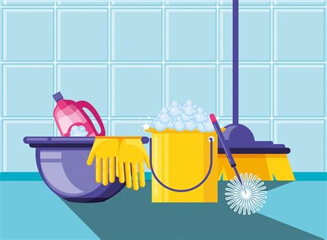 Mop bucket with soap Vectors - Download Free High-Quality Vectors from ...