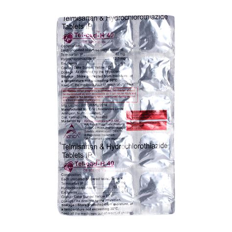 Tel Cad H 40mg Tablet 15's Price, Uses, Side Effects, Composition ...