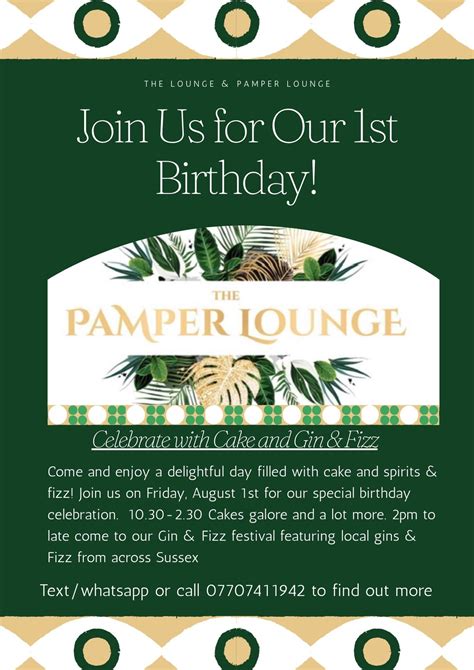 Gin & Fizz First birthday Festival , The Pamper Lounge Uckfield, 1 ...