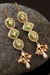 Buy Gold Plated Pearls, Metallic Thread, Stones Meenakari Dangler ...