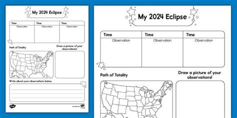 My 2024 Eclipse Observation Worksheet (teacher made)