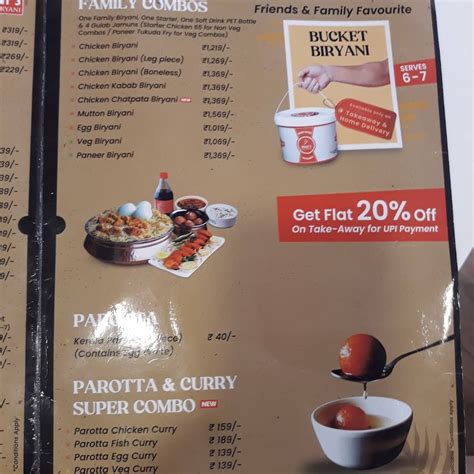 Menu at Mani's Dum Biryani - Semmancheri (Take-Away Only), Chennai