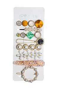 WIDE ARRAY Trendy Hair Clips Set – 8 Stylish Hair Clips in Unique ...