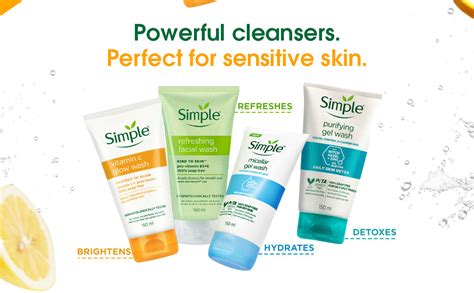 Simple Vitamin C Glow Facial Wash | Brightening Face Wash, 150ml