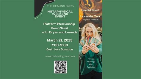 Platform Mediumship and Q&A with Bryan and Lorenda , 1672 Merriman Rd ...