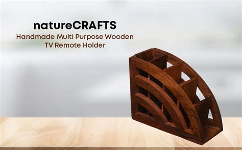 natureCrafts Handmade Multi Purpose Wooden Tv Remote Control Racks ...