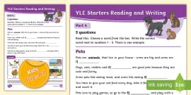 YLE Starters - Reading and Writing Part 3 (School Objects)