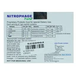 Buy Nitrophage Forte Sachet 1 gm | 19 Minutes Delivery | Apollo Pharmacy