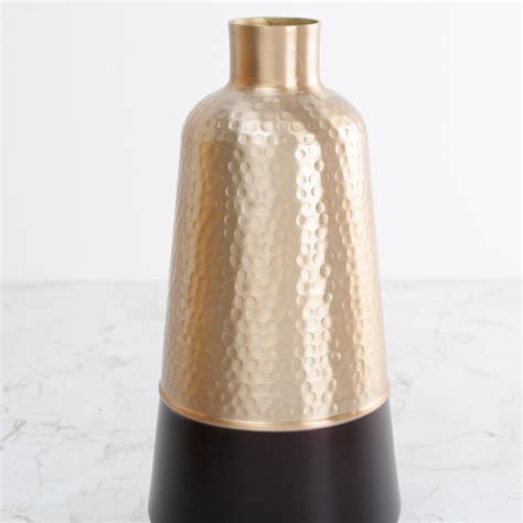 Buy Adrian Dual-Tone Metal Hammered Vase - 36 cm H x 16 cm diameter ...