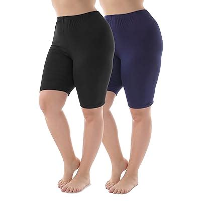 Buy IRELIA Womens Plus Size Mid Thigh Shorts Modal Breathable ...