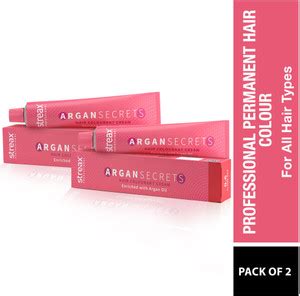 Streax Argan Secrets Hair Colourant Cream (Pack of 2)| No.0.6| , Flame ...
