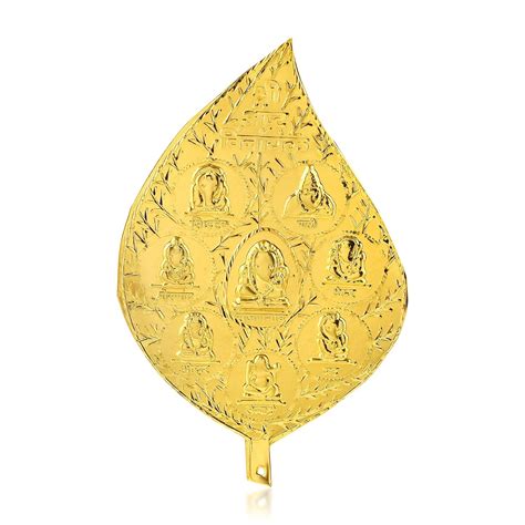 Buy Memoir Brass Gold Plated ASHT Vinayak Ganesh Ganpati aam Pan patta ...