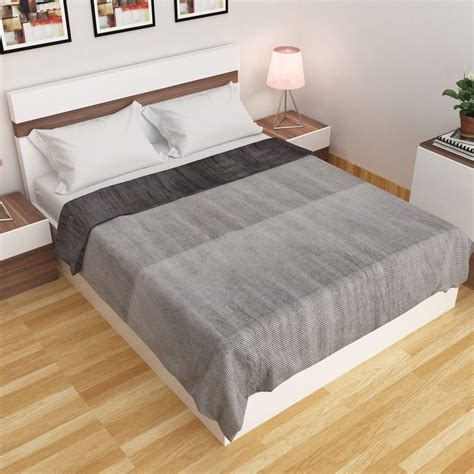 Buy Home Centre Polyester Double Blanket, Grey, 1 Pc Online at Low ...