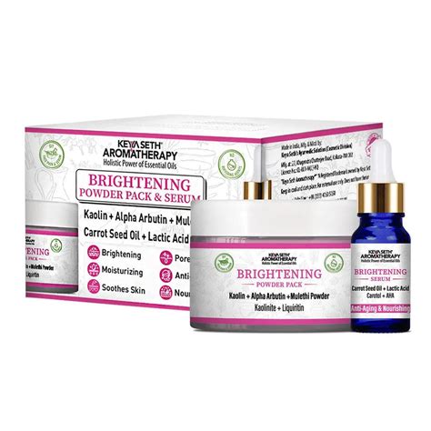 Brightening Pack & Serum with Kaolin, Alpha Arbutin & Lactic Acid ...