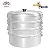 ROLLYWARE Premium Aluminium Momos Maker & Steamer with Handles, Durable ...