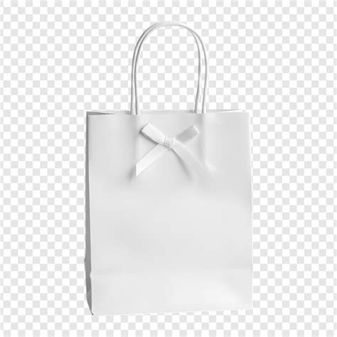 White gift bag with bow and handles | Premium AI-generated PSD